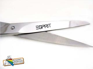 Bedrukken logo op een schaar, scharen door de klant aangeleverd